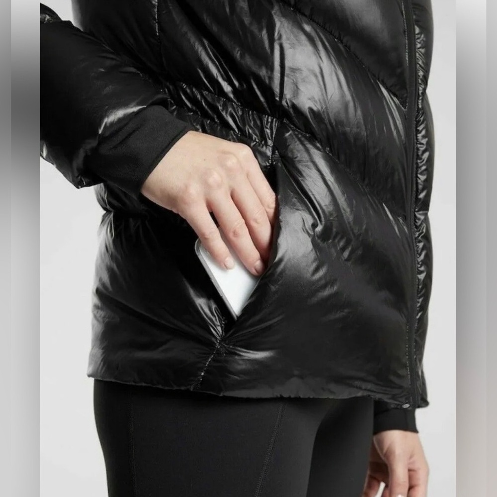 Athleta Lofty Down Puffer Jacket in Black * See description* - Picture 4 of 10